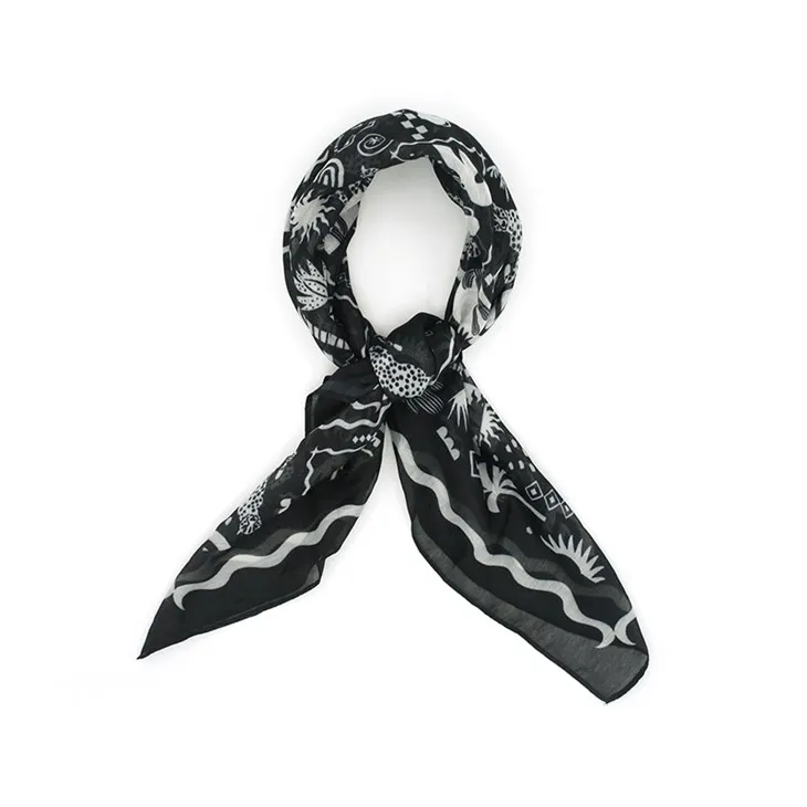 Stampa grafica nera bandana s051