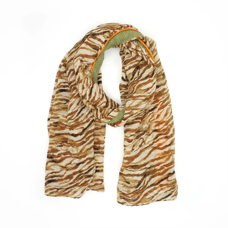 SCARF S028 stampato marrone
