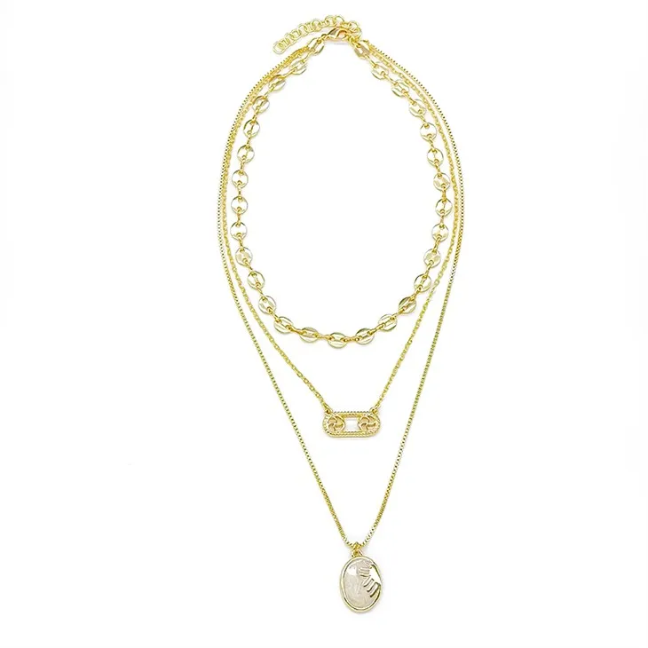 Collana a strati zodiacale in oro