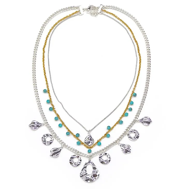 Set di collana a catena a strati