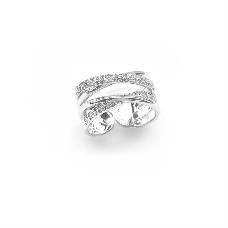 Anelli spazzolati in argento