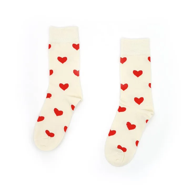 Calzini in cotone con cuore bianco